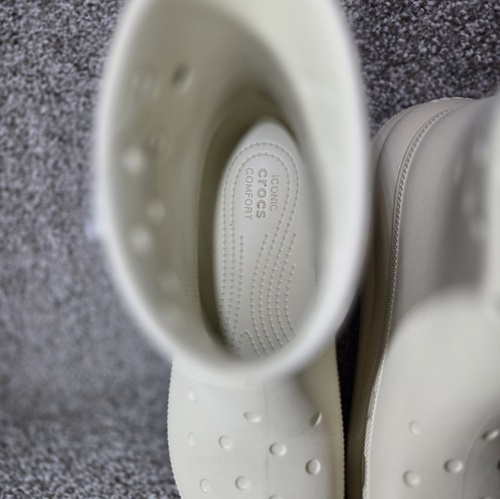Crocs Classic Bone Waterproof Crush Rain Boots Unisex New 207946-2Y2 - Picture 11 of 16